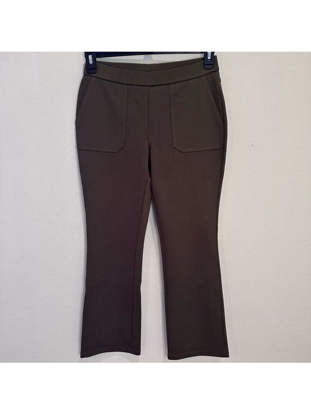 Susan Graver Petite Green Pull-on Straight Leg Pants Size XSP